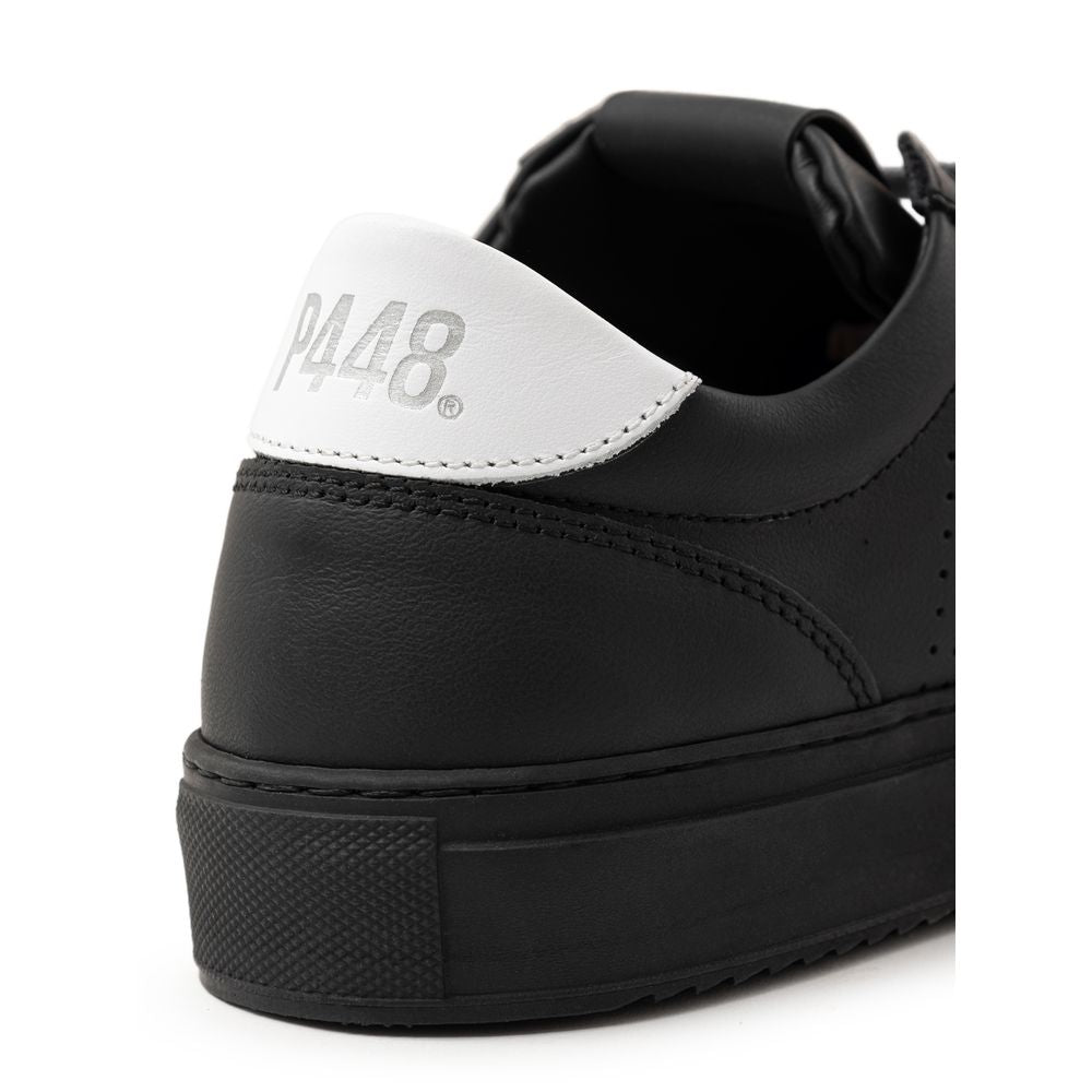 P448 Black Leather Sneaker P-8047676-EU40/US7