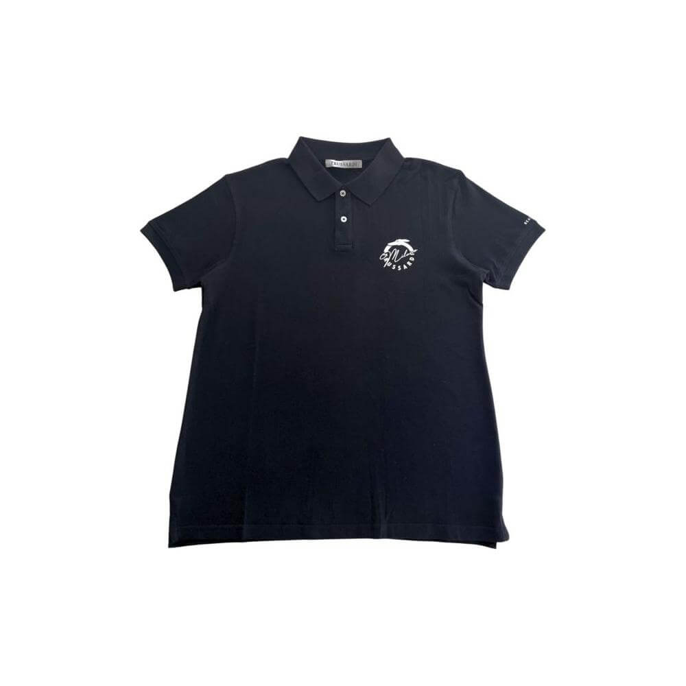 Trussardi Beachwear Black Cotton Men's Polo Shirt