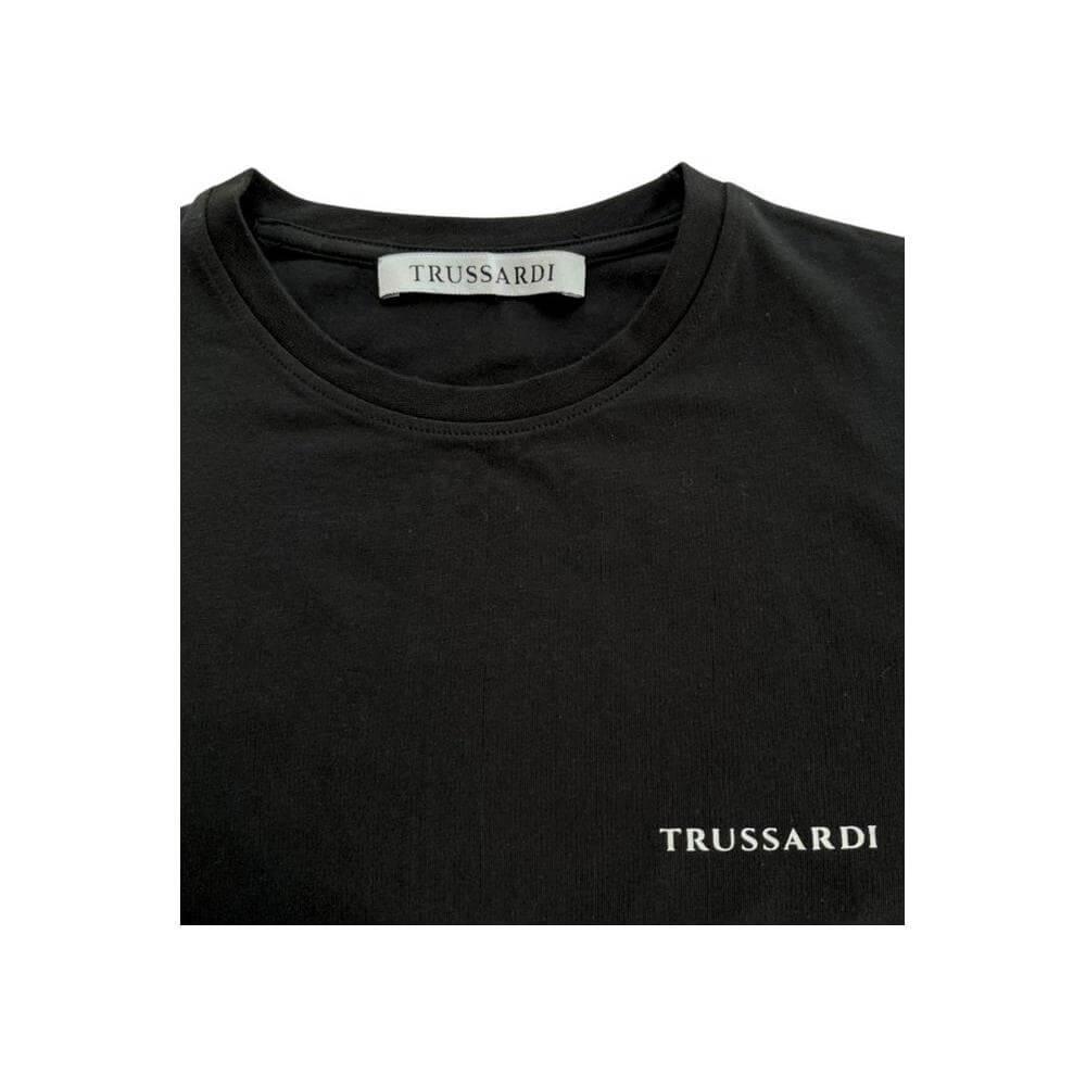 Trussardi Beachwear Black Cotton Men's T-Shirt