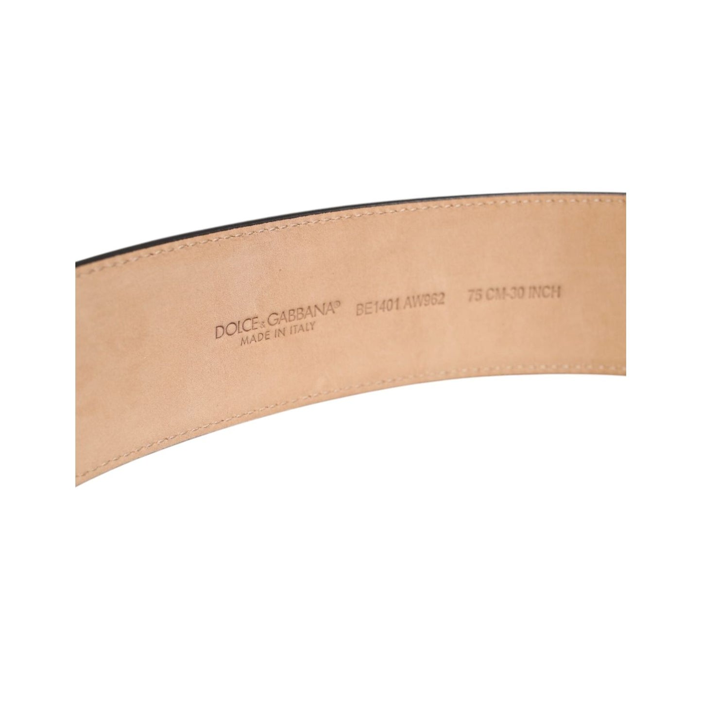 Dolce & Gabbana Brown Leather Waist Gold Metal Buckle Belt
