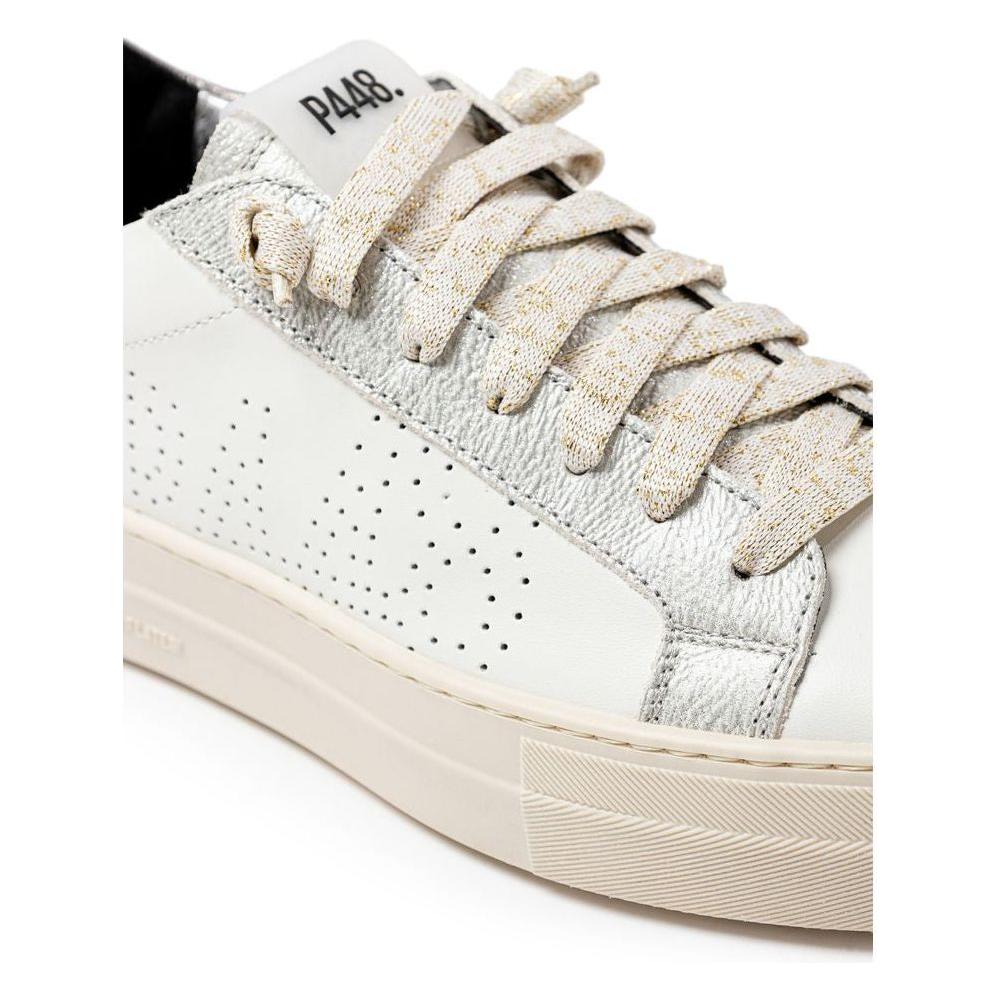 P448 White Leather Sneaker P448 Light Gray
