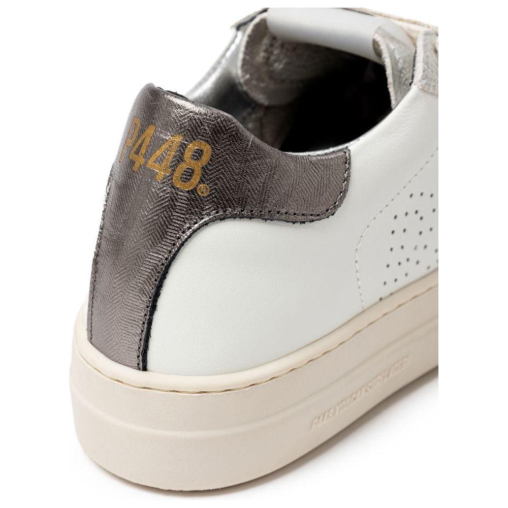 P448 White Leather Sneaker P448 Light Gray