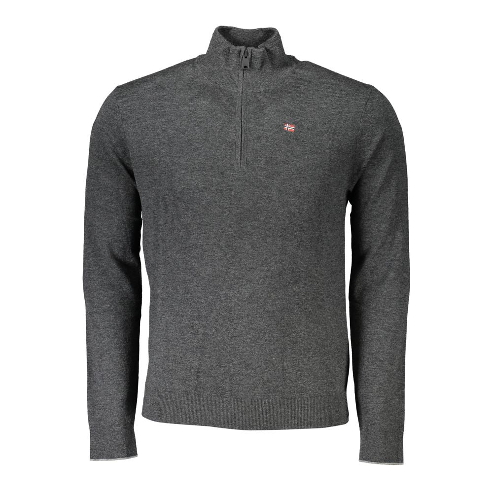 Napapijri Gray Fabric Men Sweater NA-25294-3XL