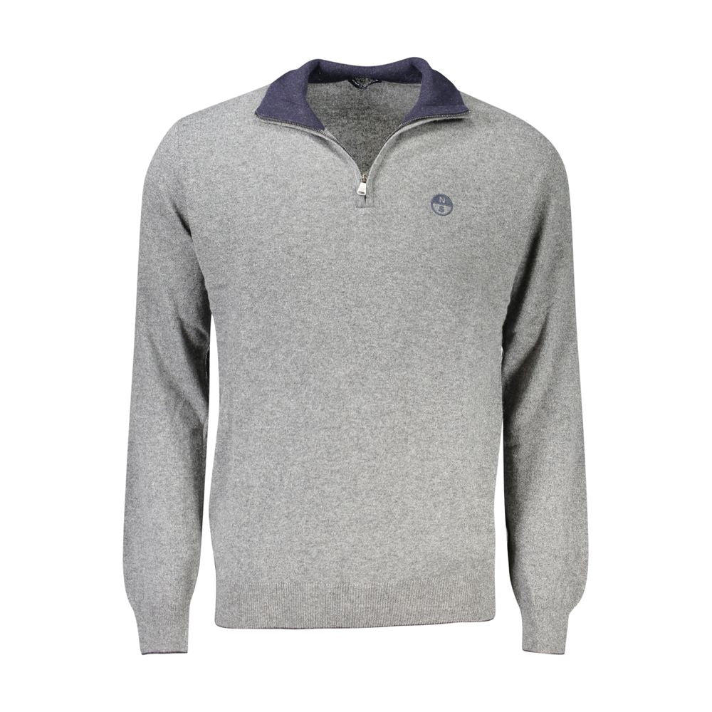 North Sails Gray Wool Men Sweater NO-32953-M