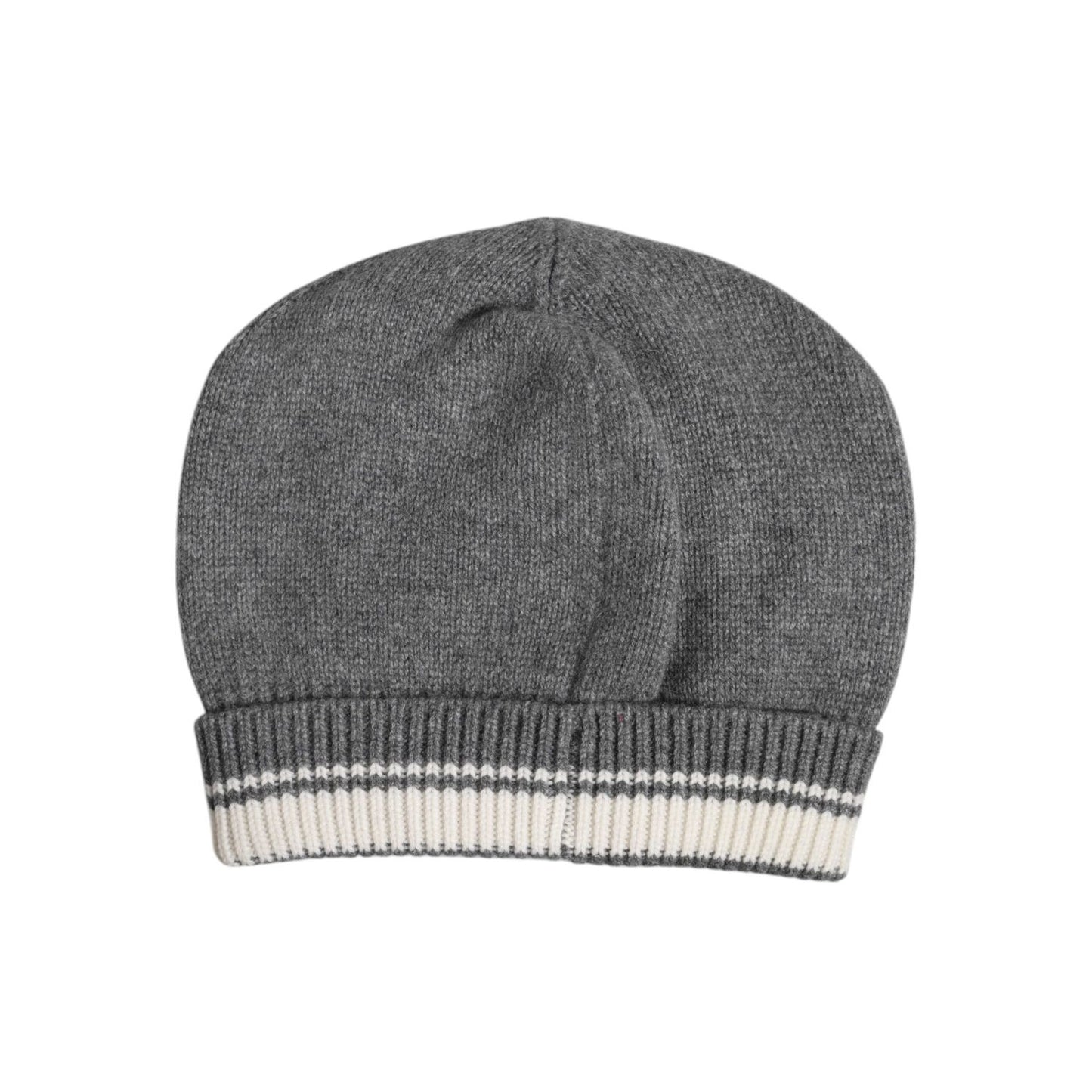 Dolce & Gabbana Gray Cashmere Knitted Winter Beanie Hat