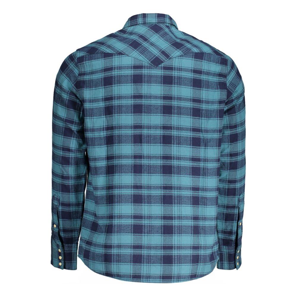 Wrangler Blue Cotton Shirt Wrangler Dim Gray
