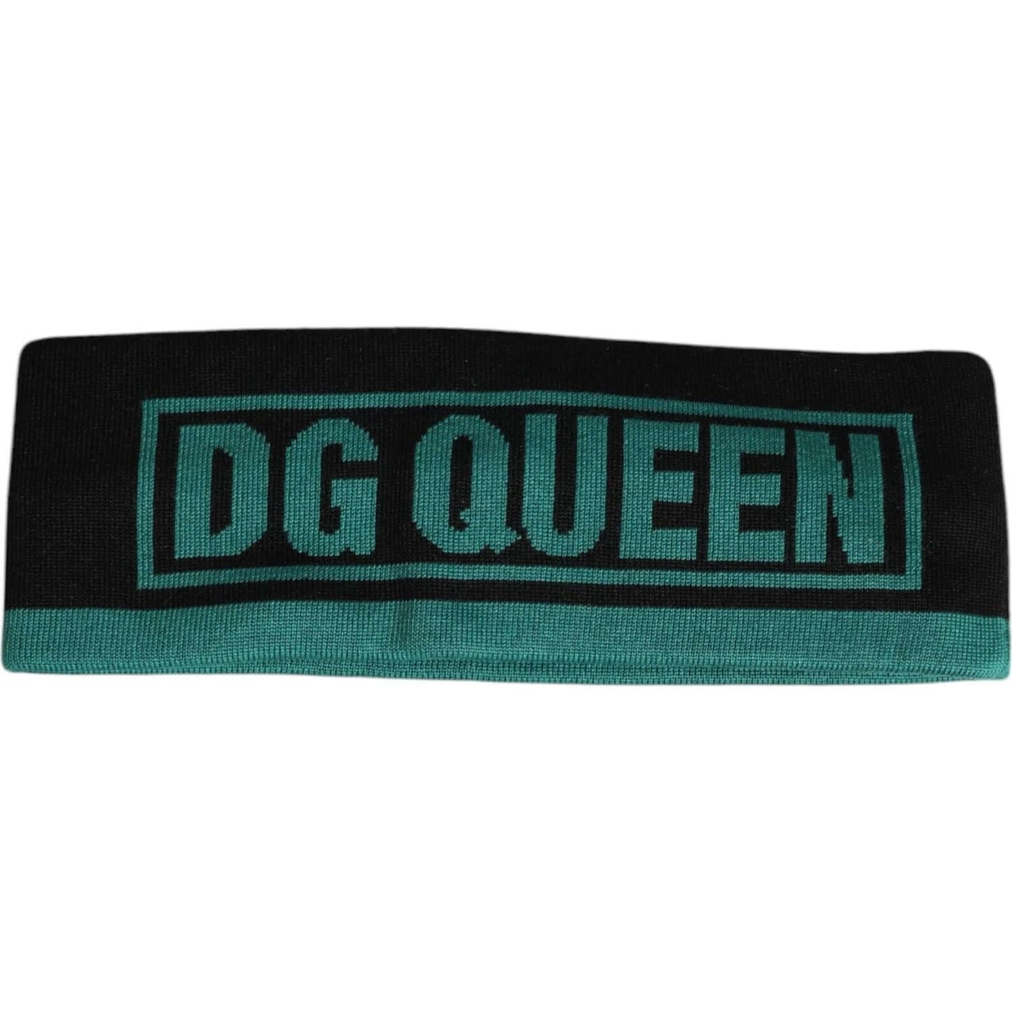 Dolce & Gabbana Black Silk Knitted DG Queen Head Band Hat Dolce & Gabbana Black