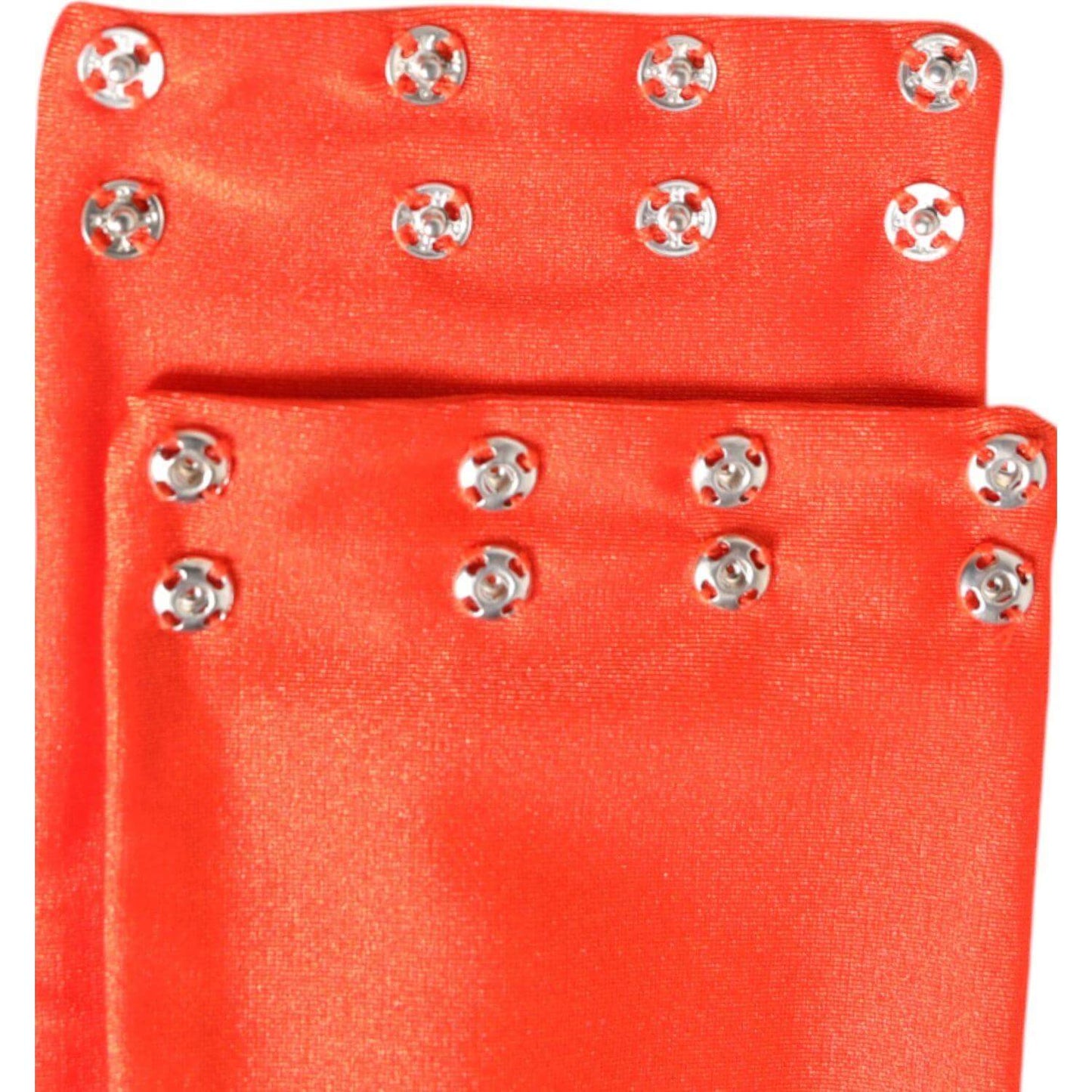 Dolce & Gabbana Orange Nylon Stretch Women Neck Warmer Scarf Dolce & Gabbana Tomato