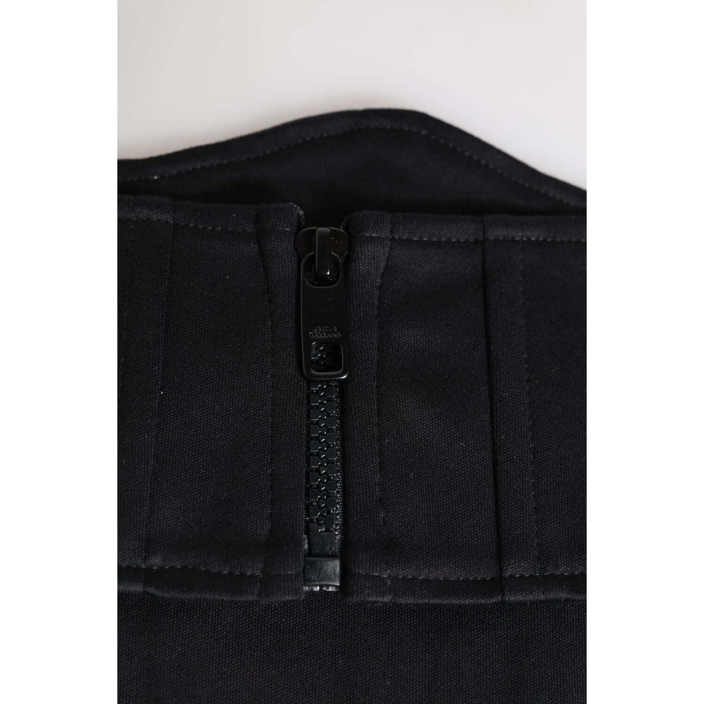 Dolce & Gabbana Black Cotton Waist Tuxedo Belt Cummerbund Dolce & Gabbana Light Gray