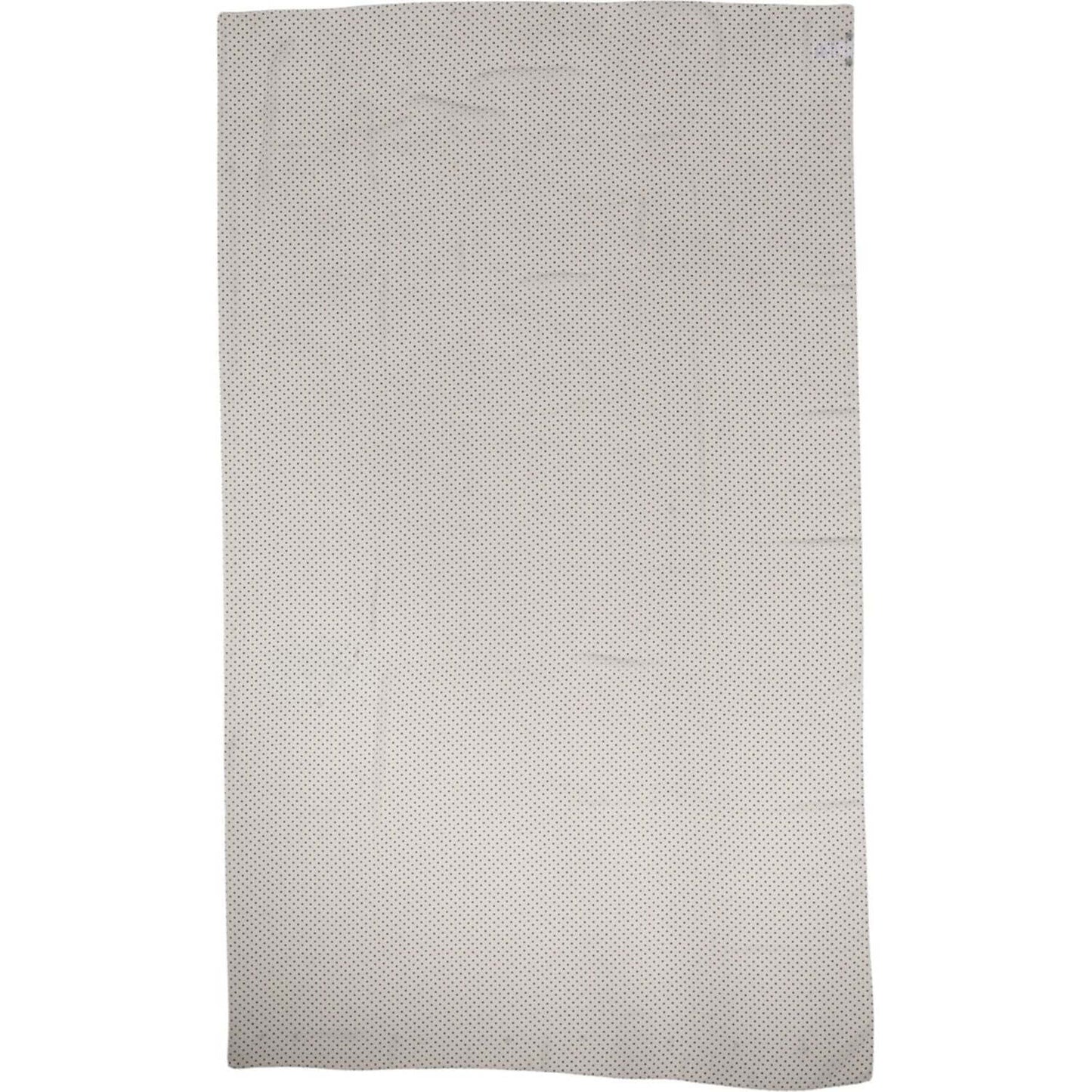 Dolce & Gabbana White Polka Dots Polyester Wrap Shawl Scarf Dolce & Gabbana Gray