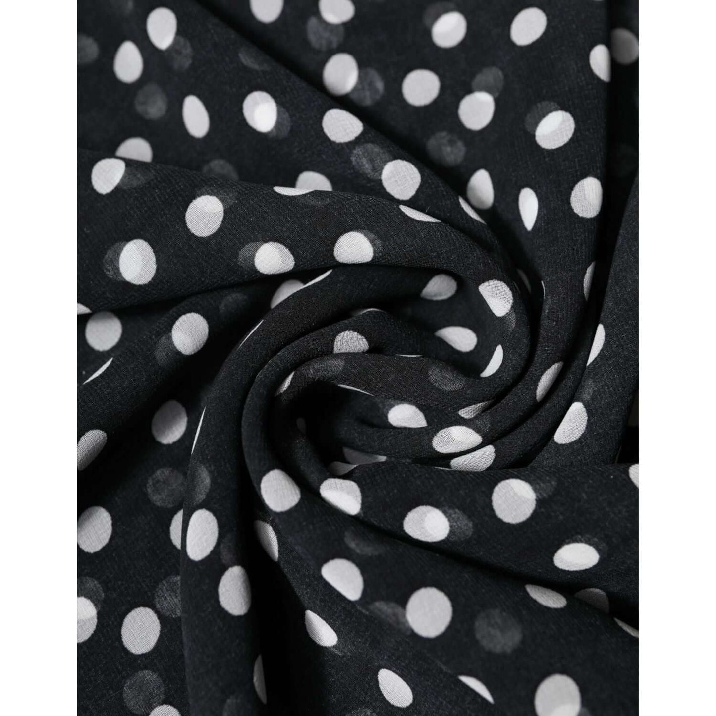 Dolce & Gabbana Black Polka Dots Polyester Wrap Shawl Scarf Dolce & Gabbana Black