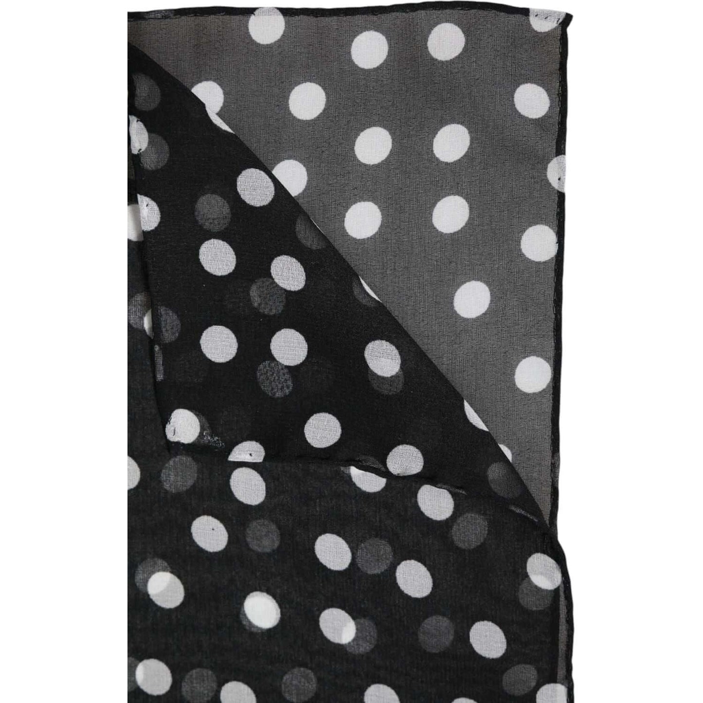 Dolce & Gabbana Black Polka Dots Polyester Wrap Shawl Scarf Dolce & Gabbana Dark Slate Gray