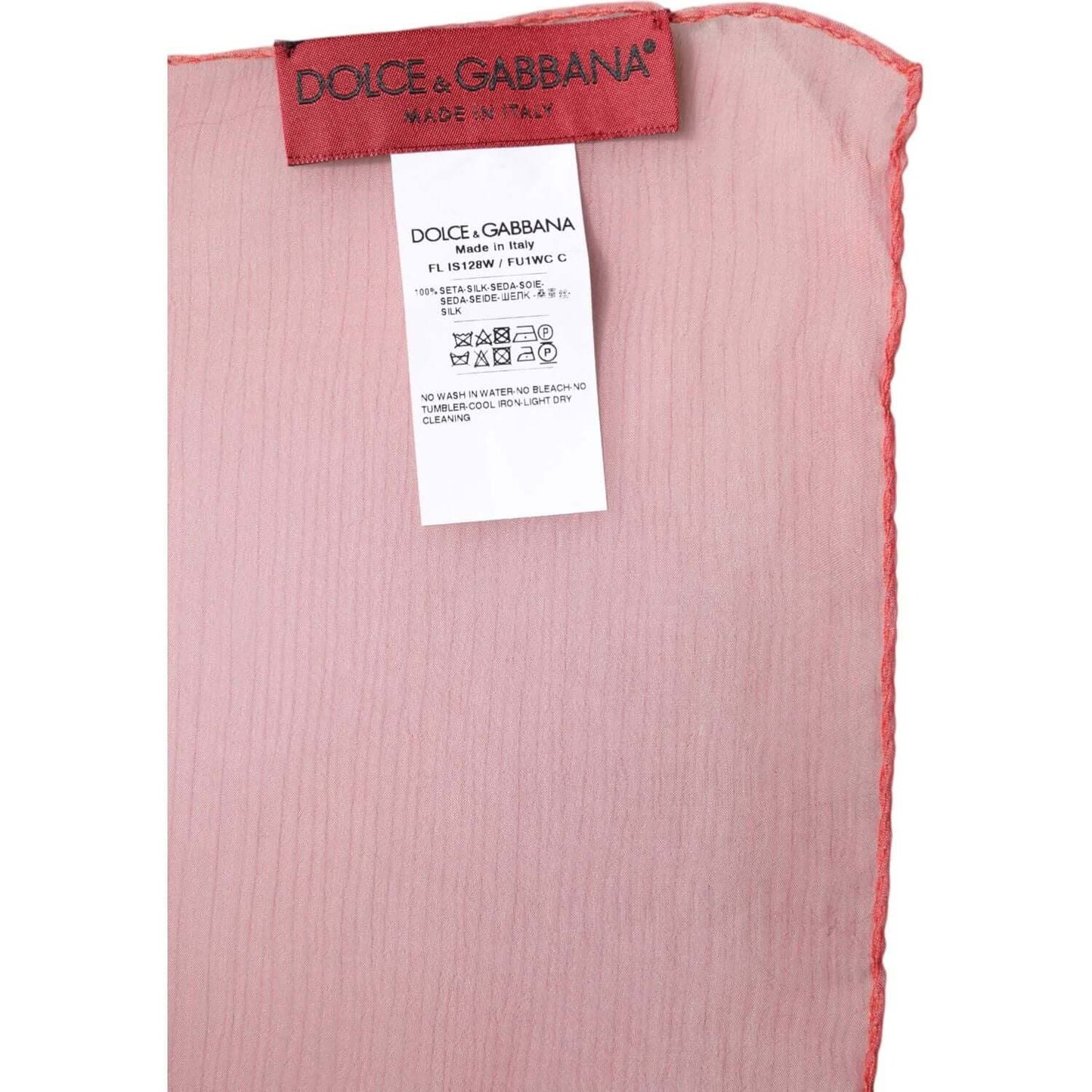 Dolce & Gabbana Pink Silk Rectangle Women Wrap Shawl Scarf Dolce & Gabbana Gray