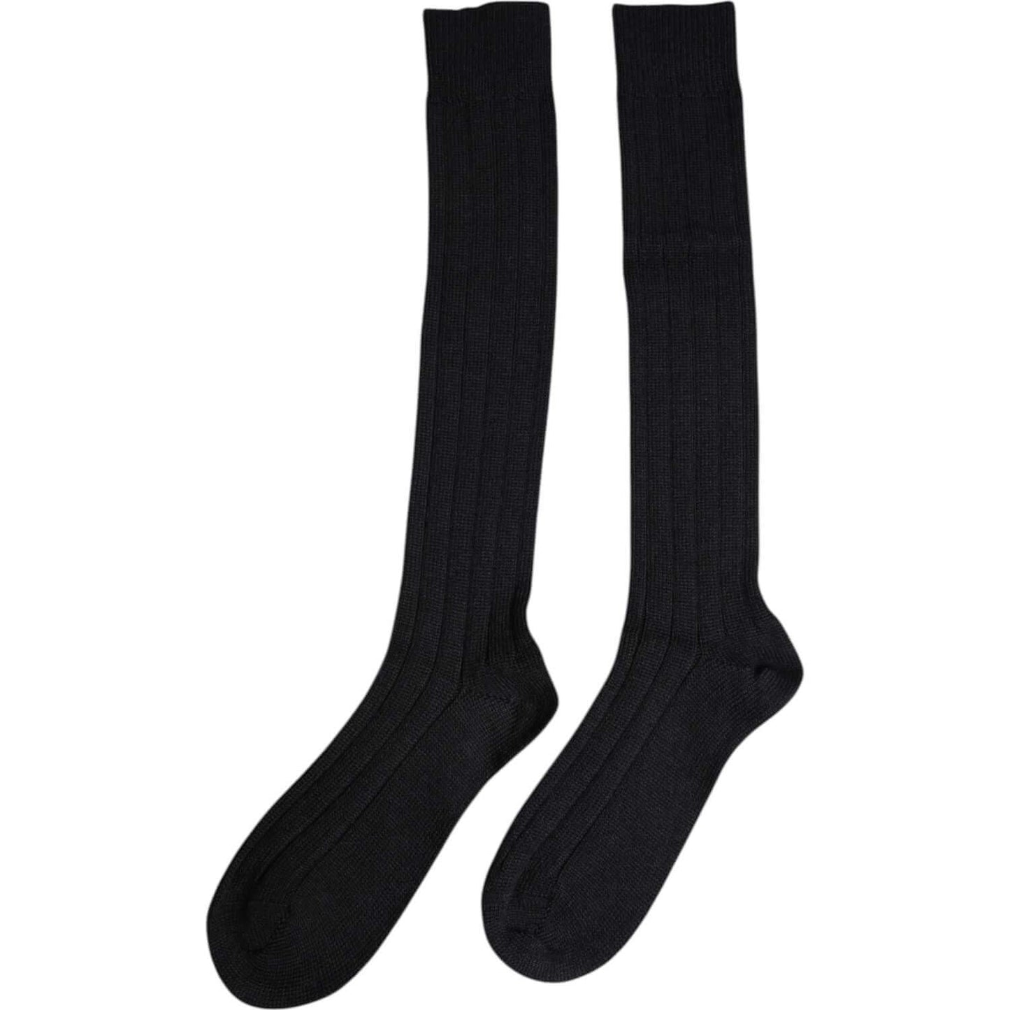 Dolce & Gabbana Black DG Logo Print Over The Calf Socks Dolce & Gabbana Black