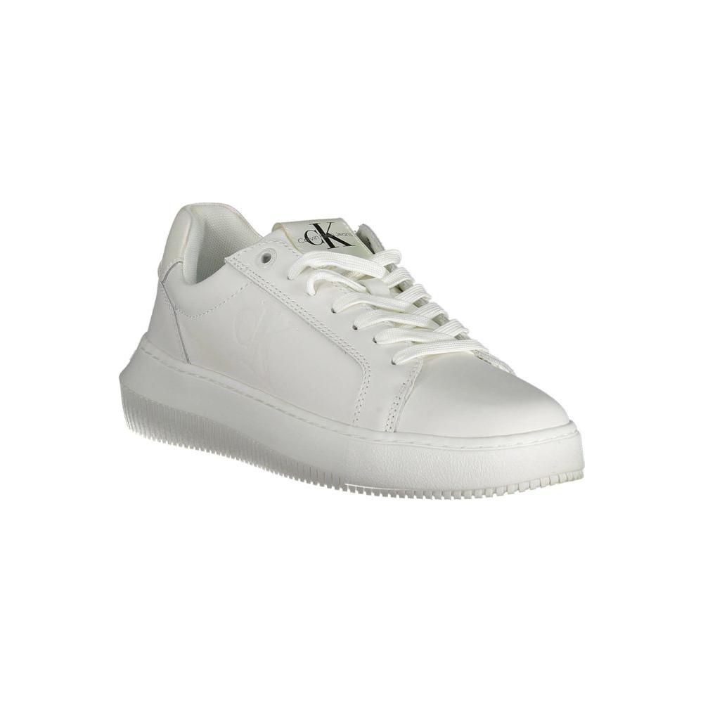 Calvin Klein White Leather Women Sneaker Calvin Klein Gray