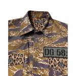 Dolce & Gabbana Brown Leopard Cotton Collared Coat Jacket