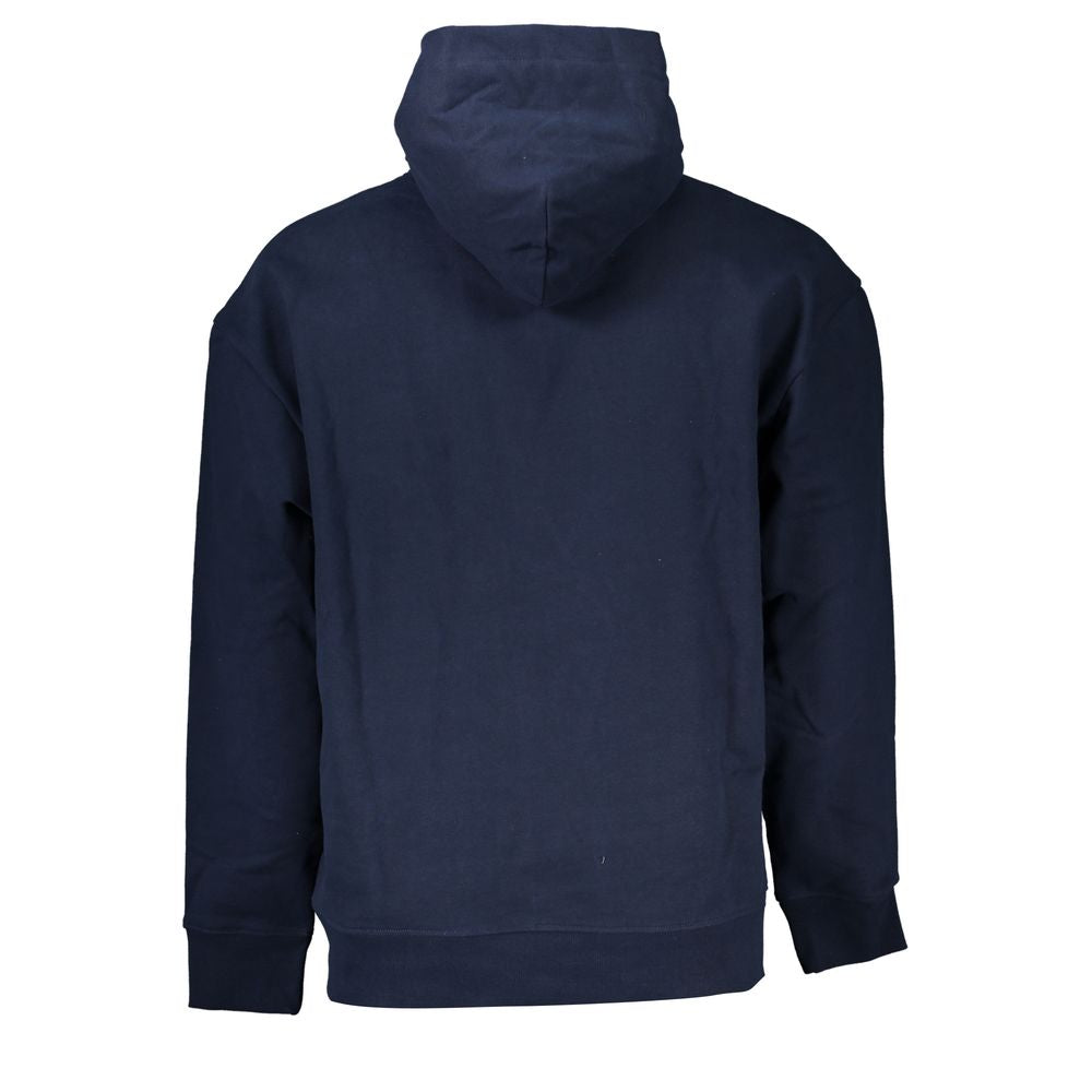 Tommy Hilfiger Eco-Conscious Blue Hooded Sweatshirt - sustainable fashion for casual wear.