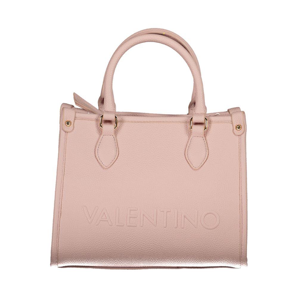 Valentino Bags pink polyethylene handbag with two handles, adjustable removable strap, internal pockets, protective feet, zip closure.