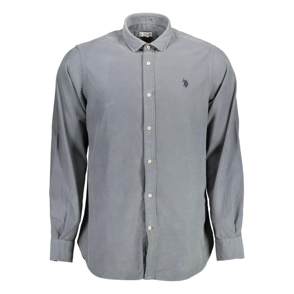 U.S. POLO ASSN. Blue Cotton Men Shirt U.S. POLO ASSN. Light Slate Gray