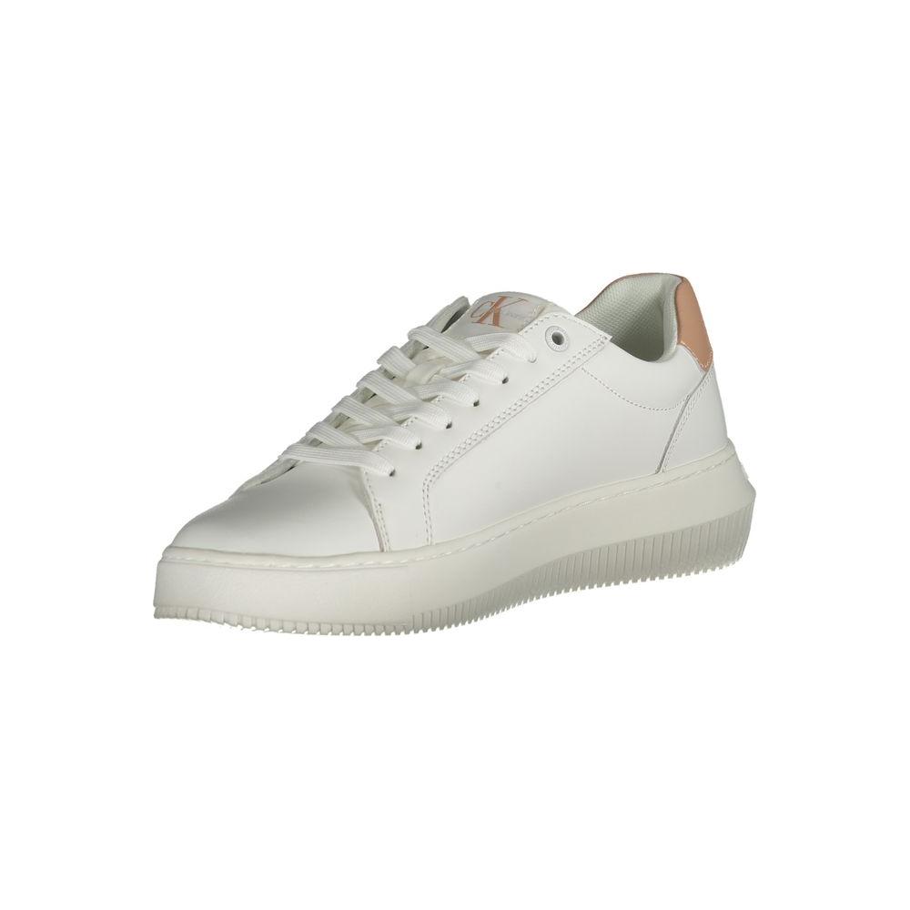 Calvin Klein White Leather Women Sneaker Calvin Klein Gray