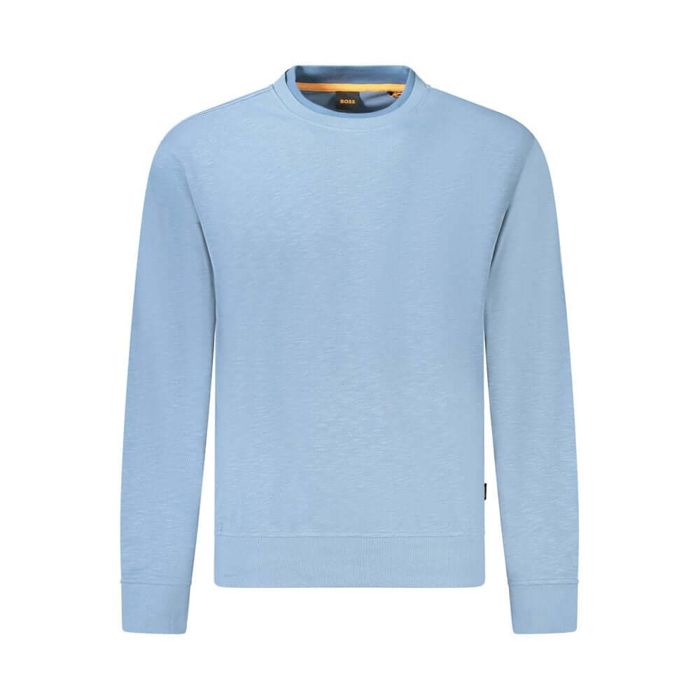Hugo Boss Blue Cotton Men Sweater