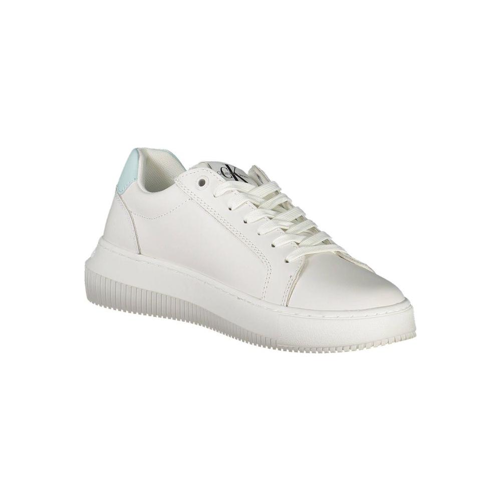 Calvin Klein White Leather Women Sneaker Calvin Klein Light Gray