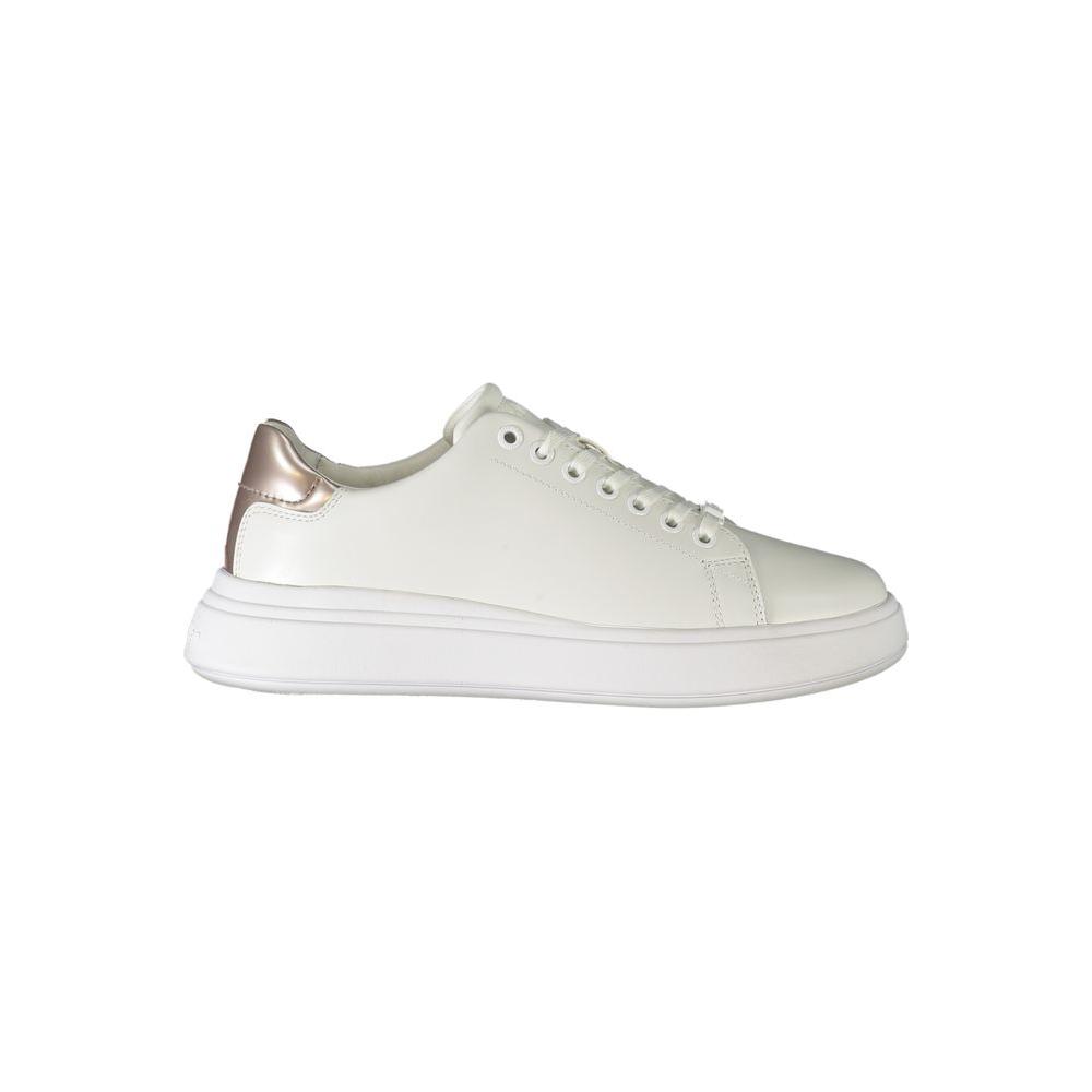 Calvin Klein White Polyester Sneaker Calvin Klein Light Gray