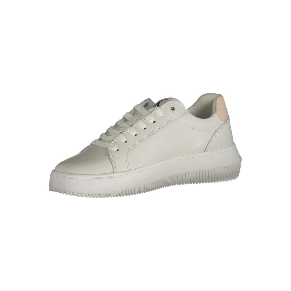 Calvin Klein White Polyester Sneaker Calvin Klein Gray