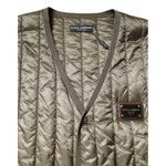 Dolce & Gabbana Brown Logo Plaque Quilted Vest Jacket JKT3783-52