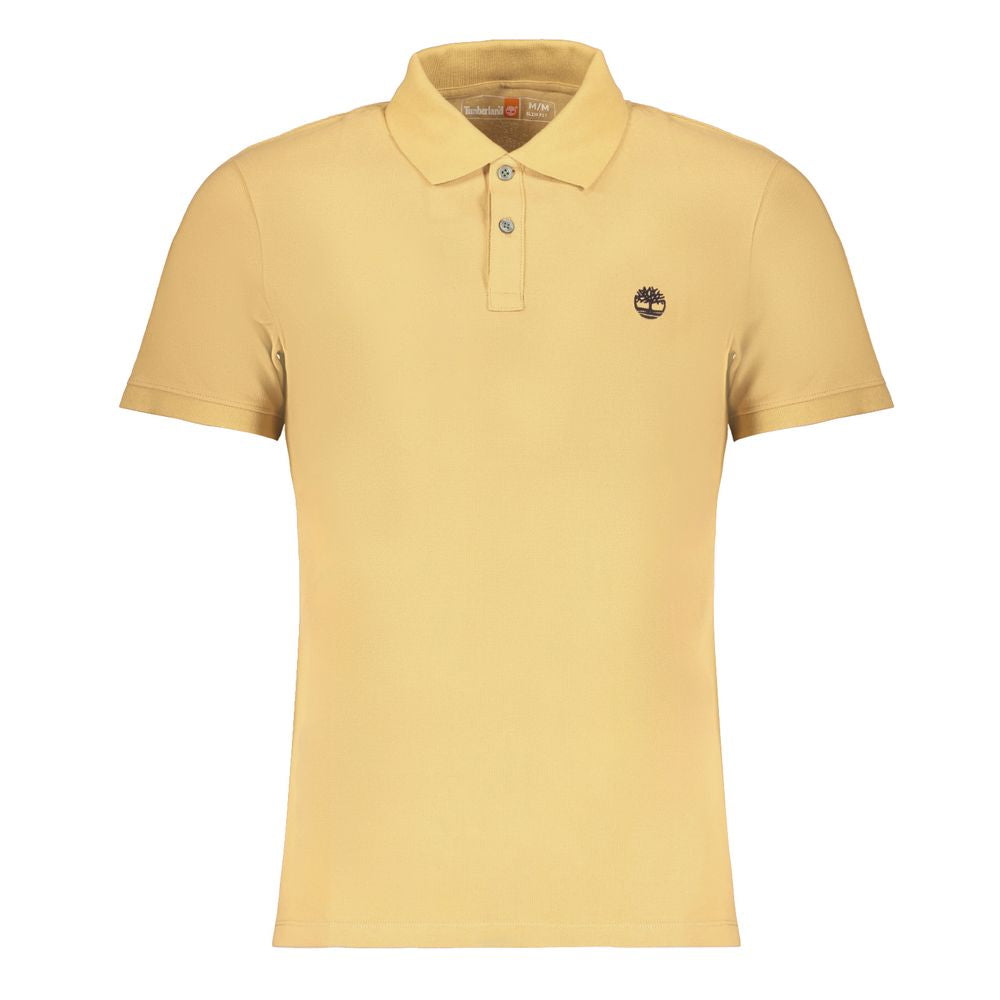 Timberland Beige Cotton Polo Shirt Timberland Light Goldenrod
