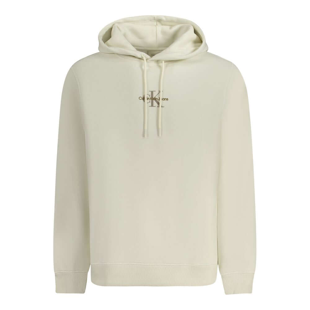 Calvin Klein White Cotton Men Sweater Calvin Klein Light Gray