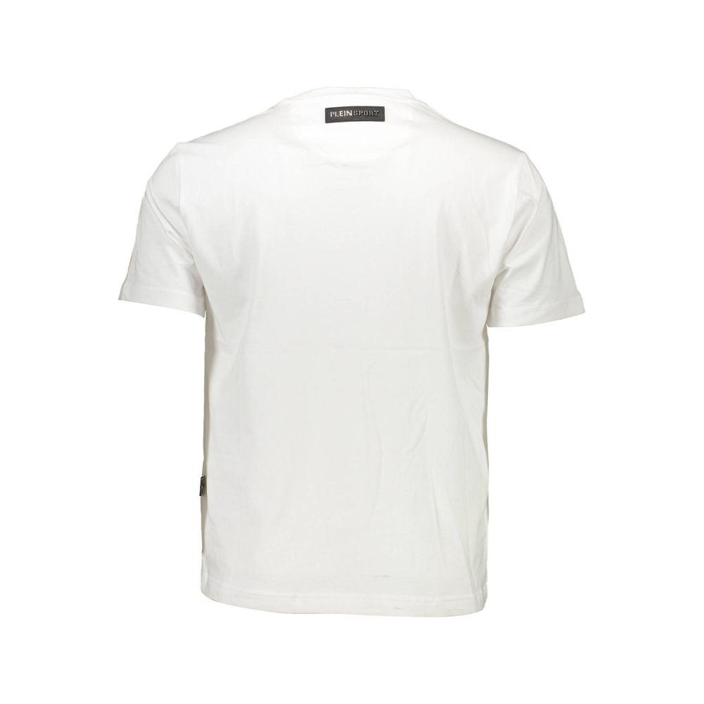 Plein Sport White Cotton Men T-Shirt Plein Sport Beige