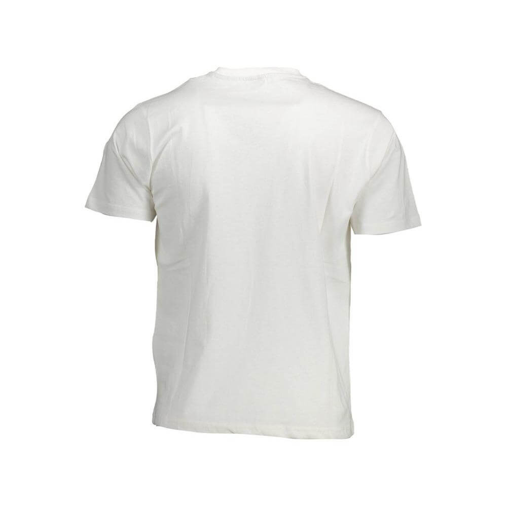North Sails White Cotton Men T-Shirt North Sails Light Gray
