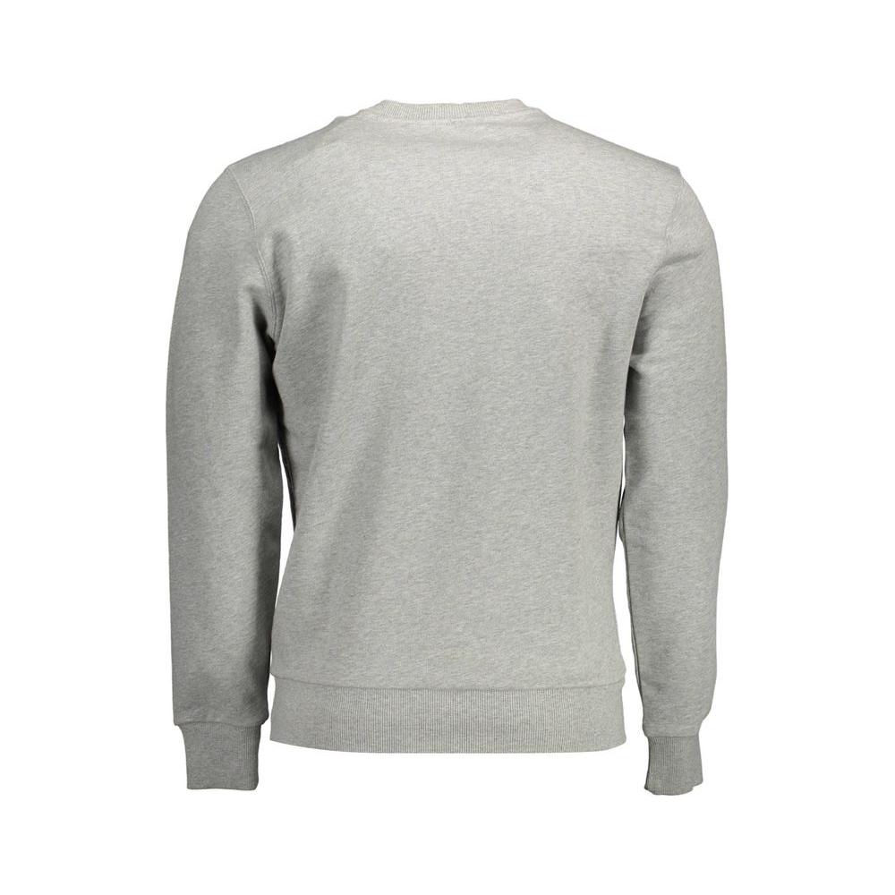 North Sails Gray Cotton Men Sweater North Sails Dark Gray