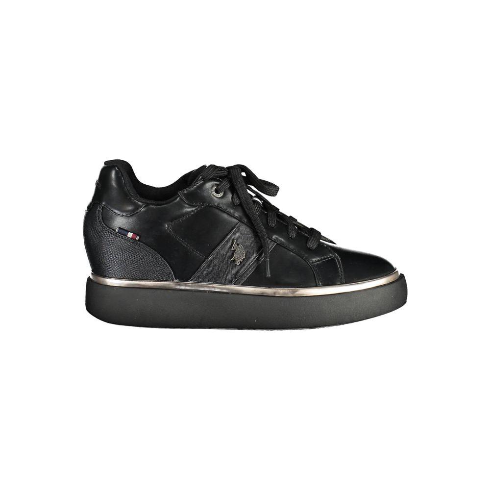 U.S. POLO ASSN. Black Polyester Women Sneaker U.S. POLO ASSN. Dark Slate Gray