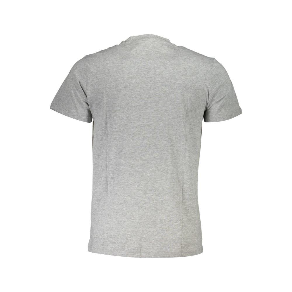 Cavalli Class Gray Cotton Men T-Shirt Cavalli Class Gray