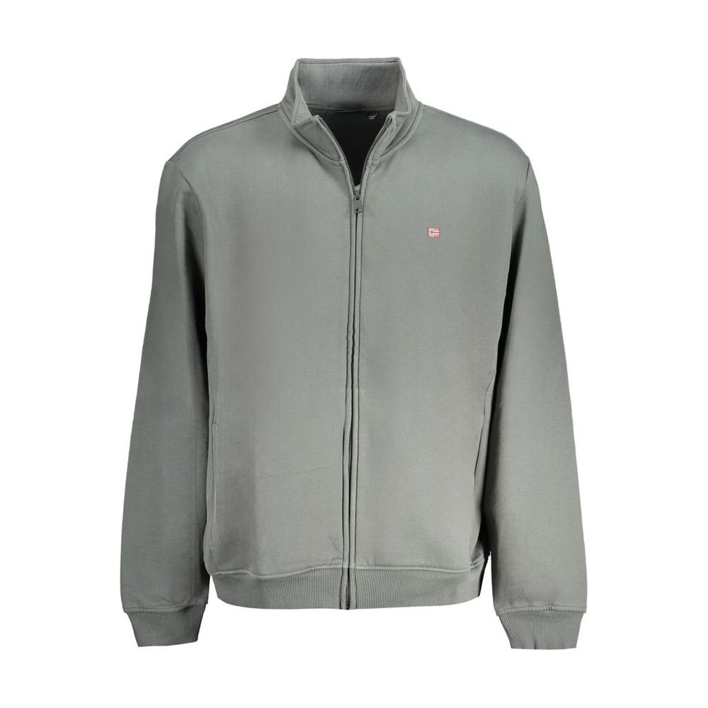 Napapijri Green Cotton Sweater Napapijri Light Slate Gray