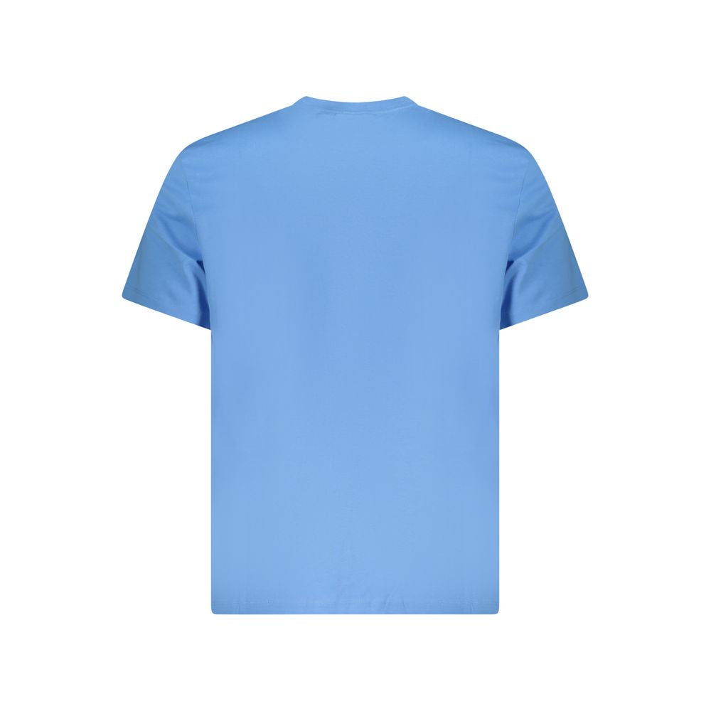 Calvin Klein light blue cotton men’s t-shirt with logo print, showcasing casual elegance and comfort for modern fashion enthusiasts.