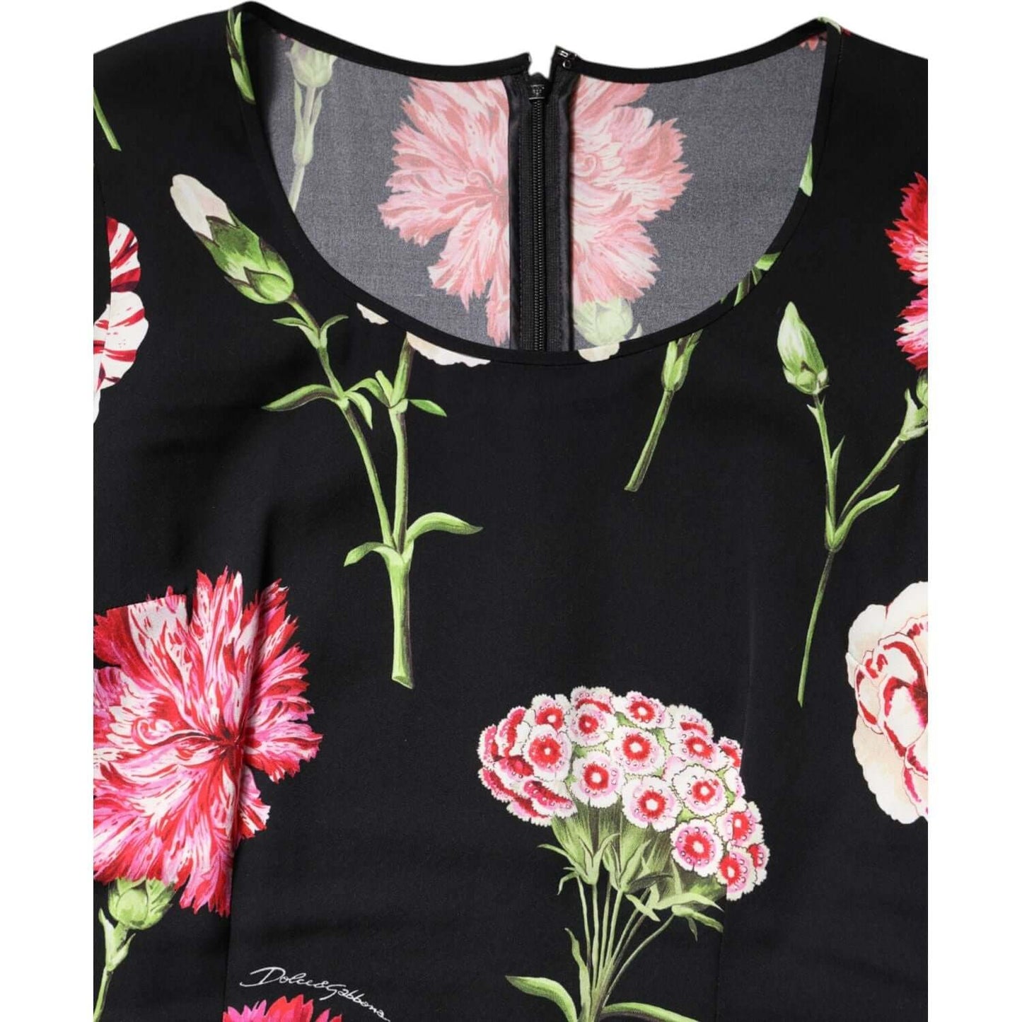 Dolce & Gabbana Black Floral Long Sleeve Women Blouse Top