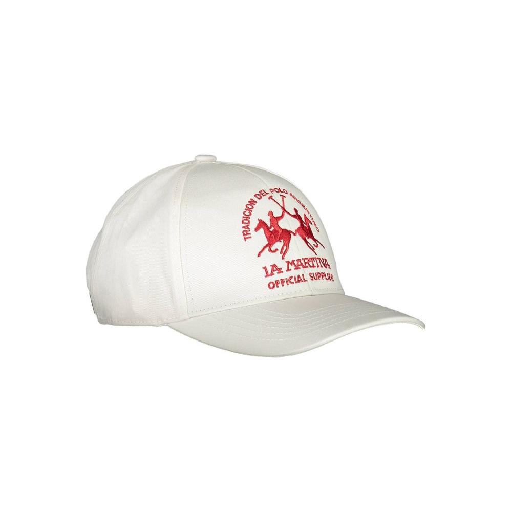 La Martina White Cotton Men Cap