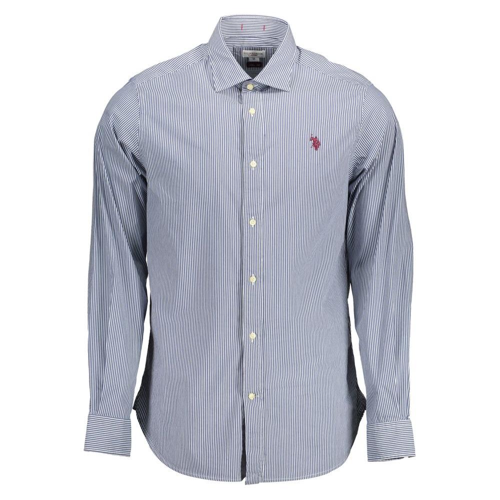 U.S. POLO ASSN. Blue Cotton Men Shirt