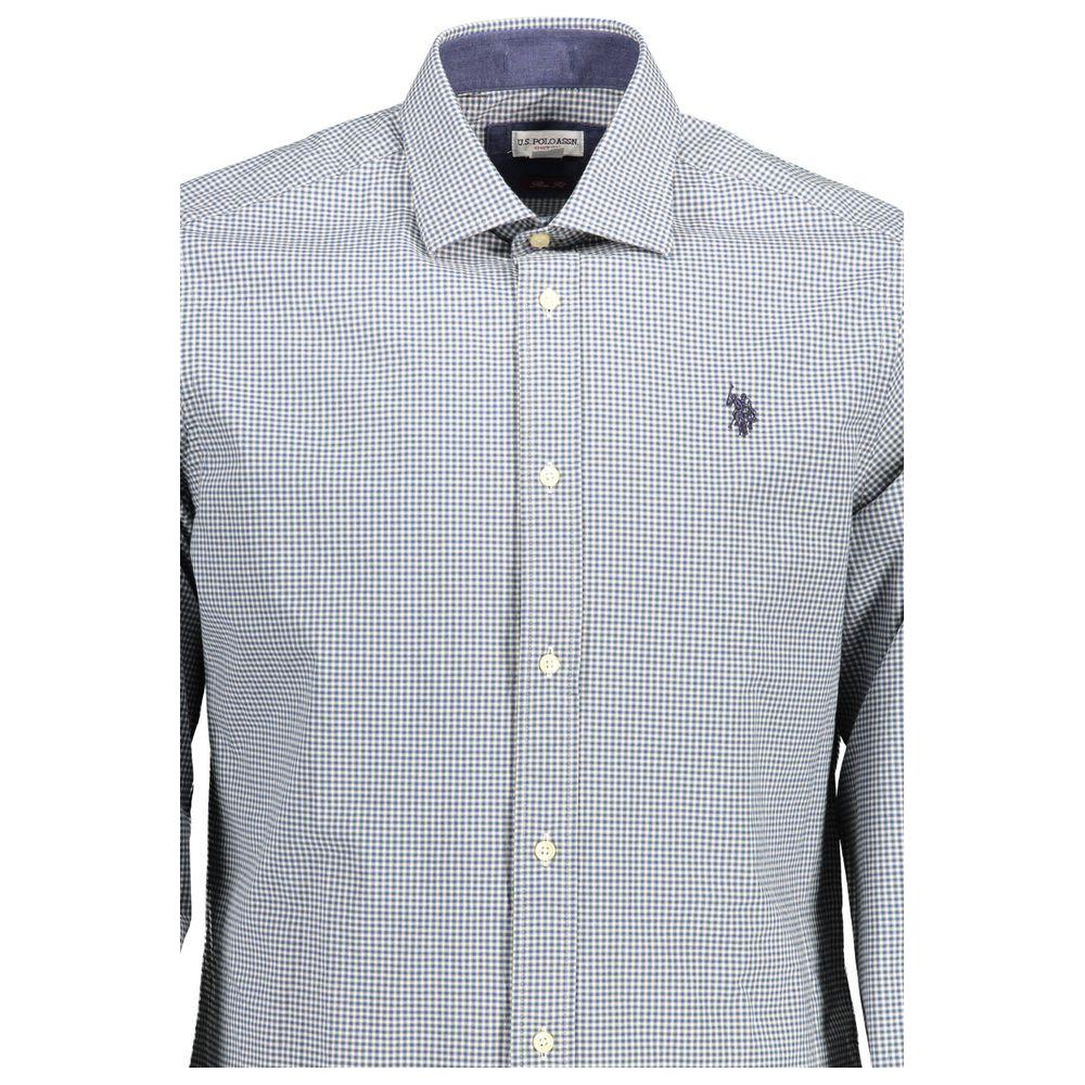 U.S. POLO ASSN. Light Blue Cotton Men Shirt