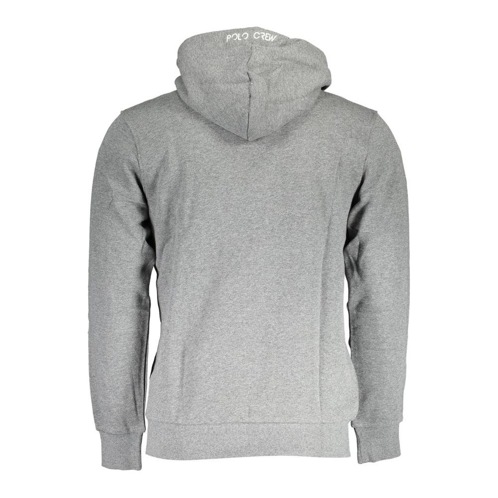 La Martina Gray Cotton Men Sweater