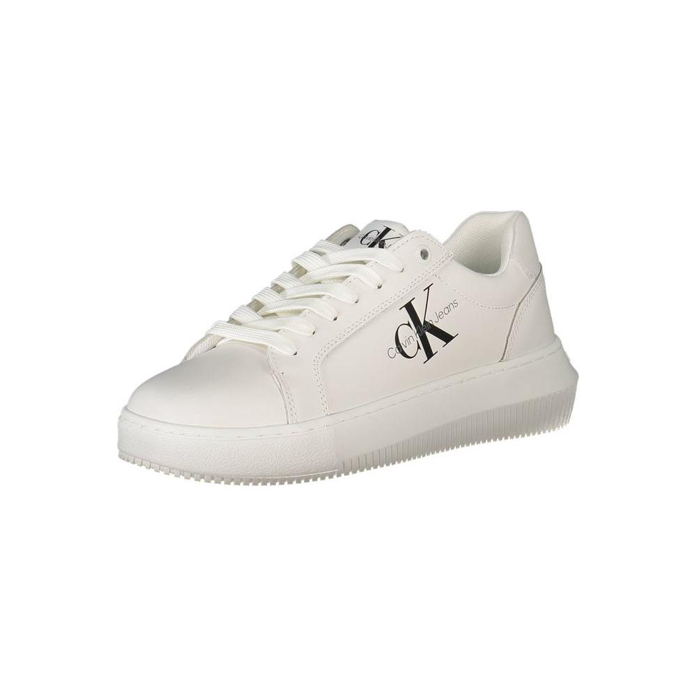 Calvin Klein White Leather Womens Sneaker