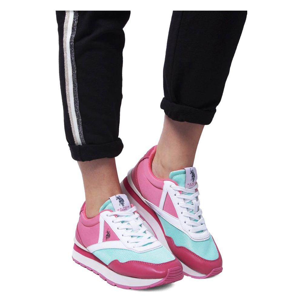 U.S. POLO ASSN. Pink Polyester Women Sneaker