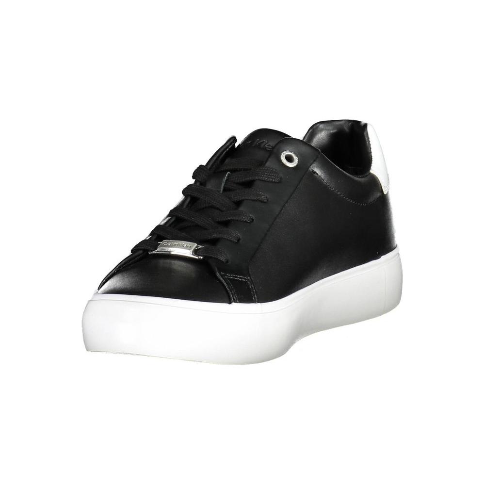 Calvin Klein Black Leather Women Sneaker