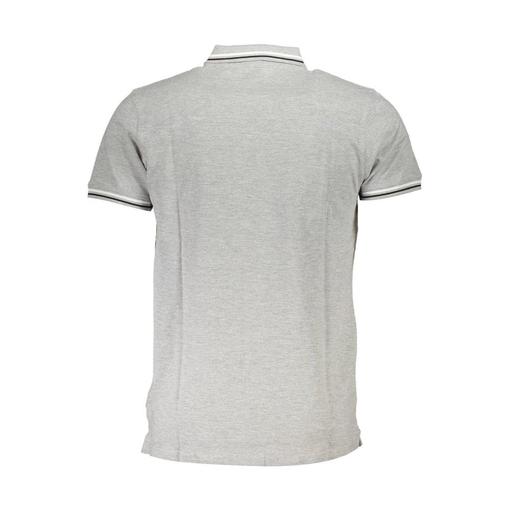 Cavalli Class Gray Cotton Men Polo Shirt