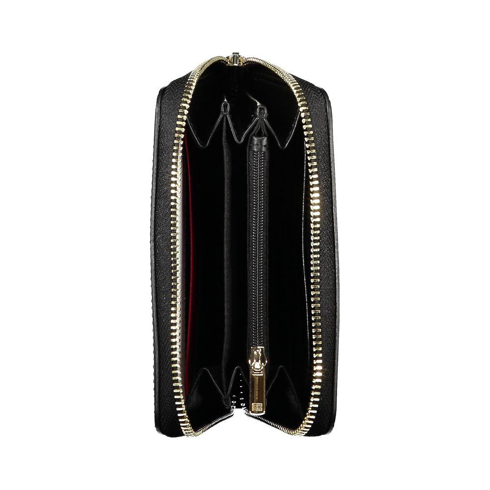 Open view of Tommy Hilfiger Elegant Zip Wallet showcasing compartments and coin purse for ample storage.