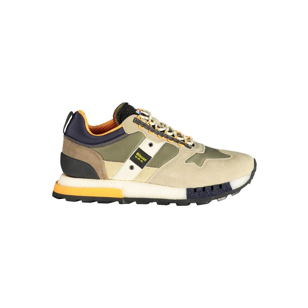 Blauer green polyethylene men's sneaker with bold contrasting design and durable materials, perfect for street-style fashion.