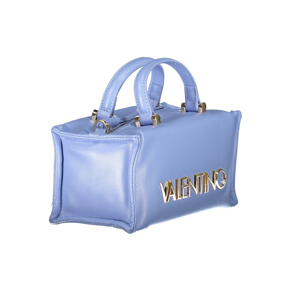 Light blue Valentino handbag with elegant handles and logo